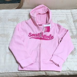 Girls pink Zip up sweatshirt